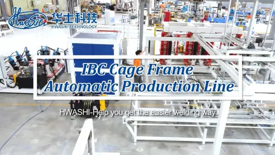 New Full Automatic IBC Cage Making Machine 1oool Capacity Frequency Steel Grating Welding Production Line Reliable Pump Pressure 