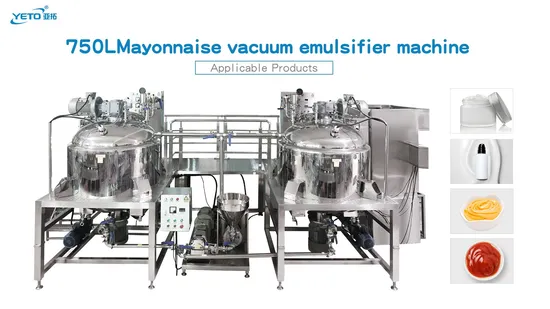 Vacuum Homogenizer Emulsifying Mixer Machine Mixing Tank Making Mayonnaise Vessel 
